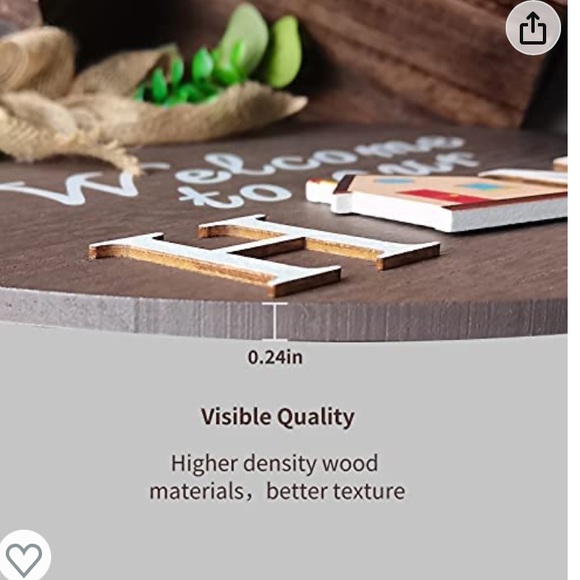 Wooden Welcome Sign for Front Door, Interchangeable Home Signs Outdoor - Picture 5 of 9